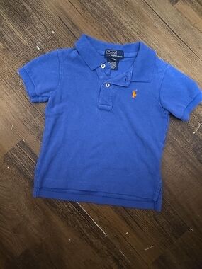 Polo by Ralph Lauren Royal Blue Kids Polo with Orange Pony